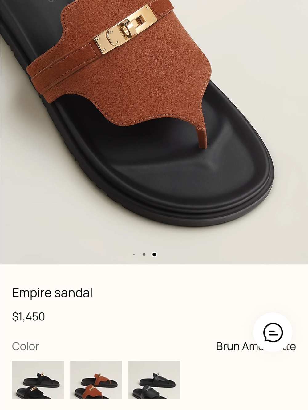 Women’s suede Hermes empire sandal size 38 - Picture 7 of 7